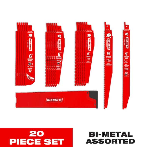 DIABLO Bi-Metal Reciprocating Saw Blade Set (20-Piece)