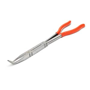 13 in. X2 Double Compound Long Reach Bent Nose Pliers with Dipped Handles