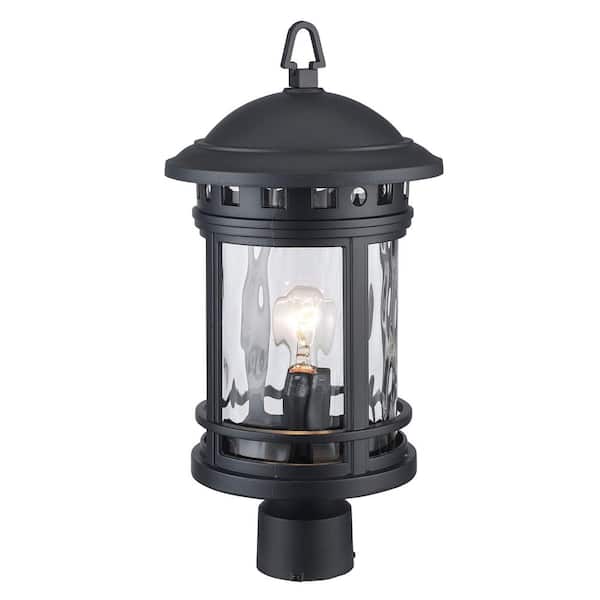 Bel Air Lighting Boardwalk 18.5 in. 1-Light Black Outdoor Lamp