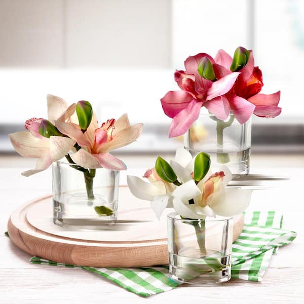 Regency International 6 in. Multi-Colored Artificial Orchid in Illusion