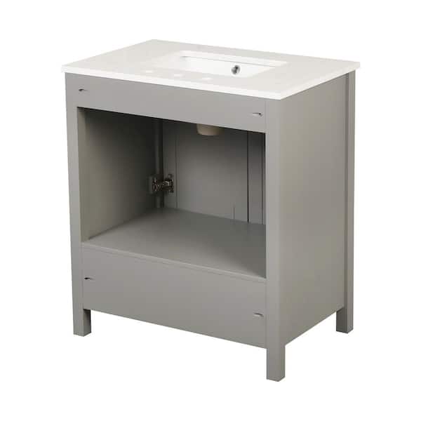 Lonni 30 in. W. x 19 in. D x 34 in. H Single Sink Solid Wood Bath