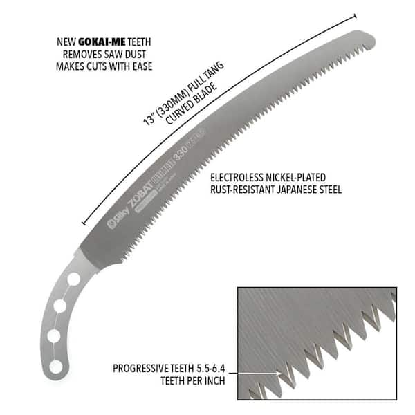 Silky 13 in. ZUBAT Steel Blade Ultimate Professional Curved Hand