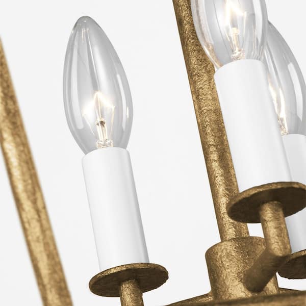 Generation Lighting - Viota Small 3-Light Casted Gild Finish Dining Room Entry Hallway Transitional Pendant Light