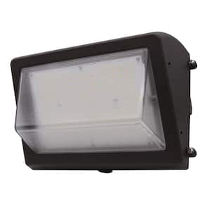 900-Watt Equivalence Adjustable 12000-18000 Lumens Bronze Integrated LED Flood Light Wall Pack