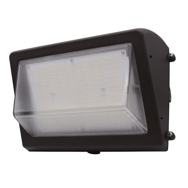 Lecoht 900-Watt Equivalence Adjustable 12000-18000 Lumens Bronze Integrated LED Flood Light Wall Pack