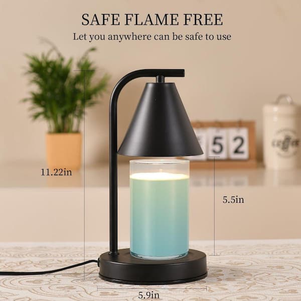 Candle Warmers Lamp mini ブラック 本体 Black Electric Candle Warmer Lamp with Dimmable Light, Wax Melt