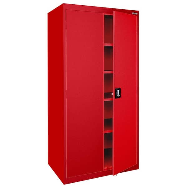 Sandusky Elite Series Steel Freestanding Garage Cabinet in Red (36 in. W x 78 in. H x 18 in. D)