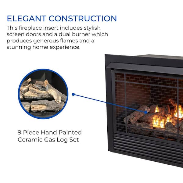 Pleasant Hearth Firebrick Panel Set for 36 in. Zero Clearance Ventless Dual  Fuel Fireplace Insert ZRP360 - The Home Depot