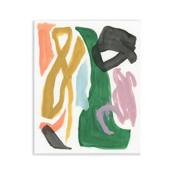 Stupell Industries Contemporary Modern Shapes by June Erica Vess Unframed Abstract Graphic Art Print 14 in. x 11 in.