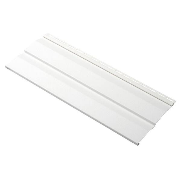 Ply Gem Evolutions Double 4.5 in. x 24 in. Dutch Lap Vinyl Siding Sample in White