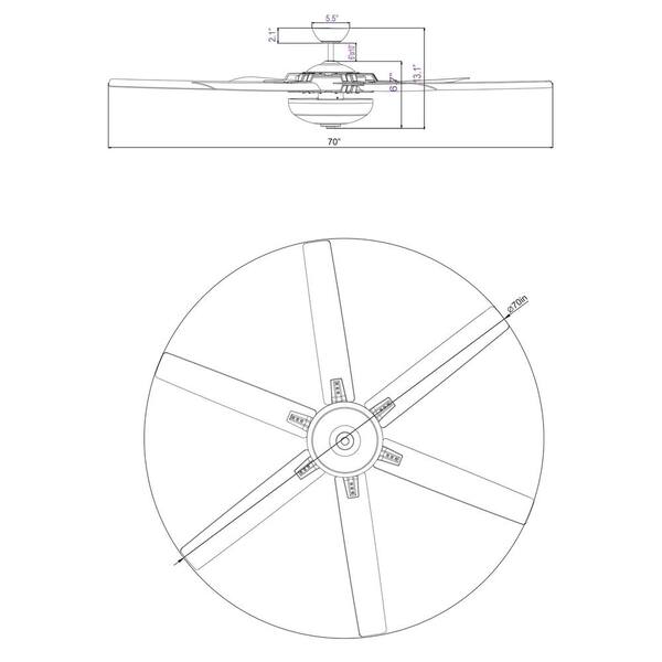 Ceiling Fan Elevation Cad Drawing Shelly Lighting