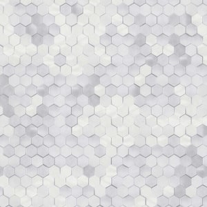 Shimmering Hexagons Paper Strippable Wallpaper (Covers 57 sq. ft.)