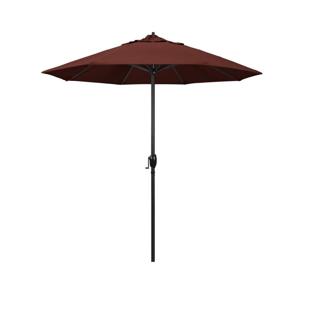 7.5 ft. Black Aluminum Market Patio Umbrella Auto Tilt in Henna Sunbrella price history on PriceWatchPro