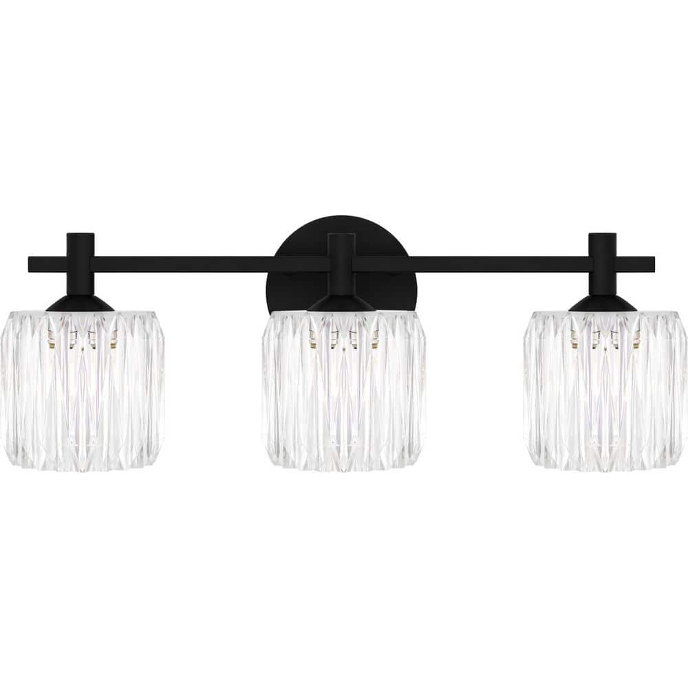 Spade 21.5 in. 3-Light Matte Black Vanity Light price history on PriceWatchPro