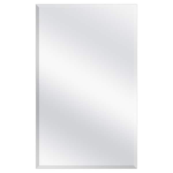 Photo 1 of 15-1/4 in. W x 26 in. H Framed Surface-Mount Bathroom Medicine Cabinet in White with Mirror