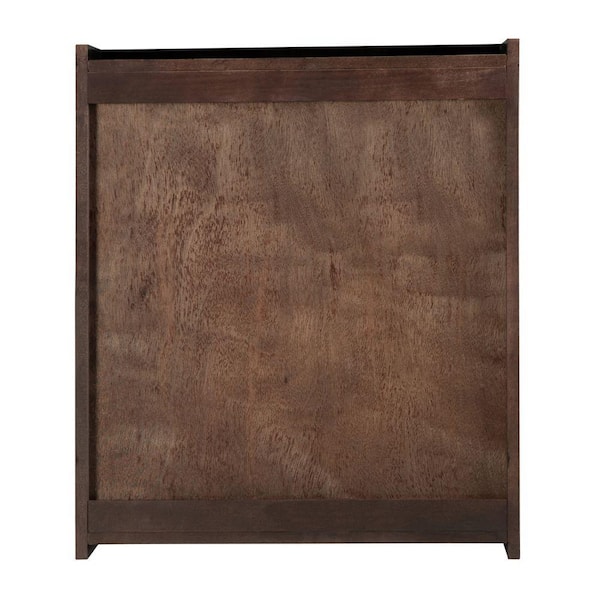 Gazette 22 in. W x 28 in. H x 6-5/8 in. D Framed Surface-Mount Bathroom Medicine Cabinet in Espresso