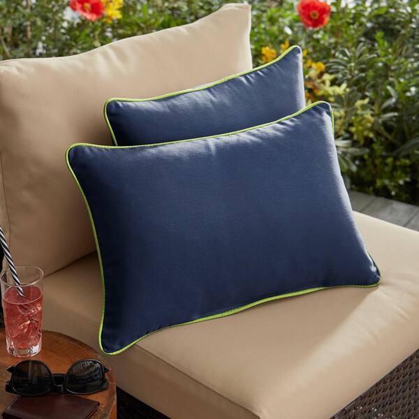 Navy rectangle clearance pillow