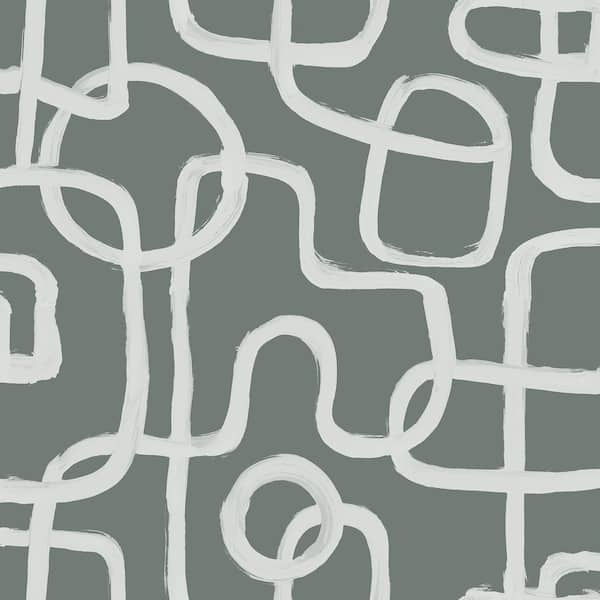 NuWallpaper Grey Niko Peel and Stick Wallpaper Sample