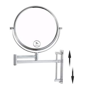 16.9 in. W x 11.9 in. H Round Metal Framed Wall Mount Modern Decorative Bathroom Vanity Mirror