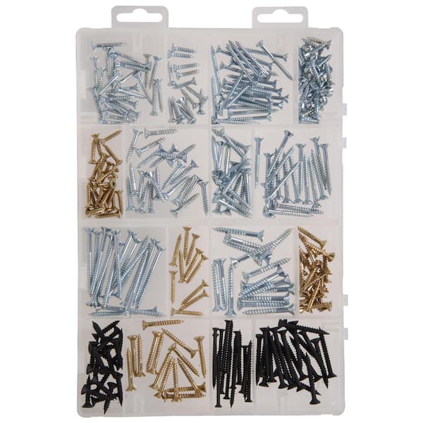 Hillman Zinc Wood Screw Assorted Kit (360-Pack)