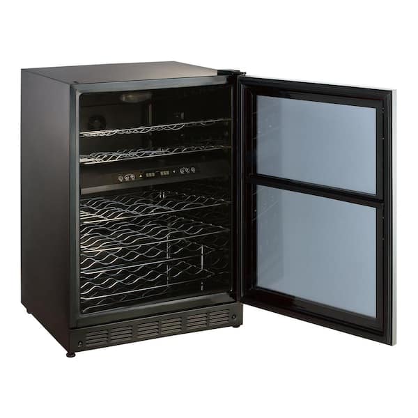 Magic Chef - 44 Bottle Dual Zone Wine Cooler in Stainless Steel