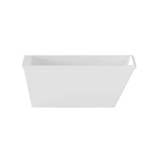 Jesse 59 in. x 29.5 in. Rectangular Soaking Bathtub with Left Drain in Glossy White