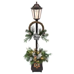 4 ft. Pre Lit Christmas Lamp Post with 35 Multi UL Listed Lights