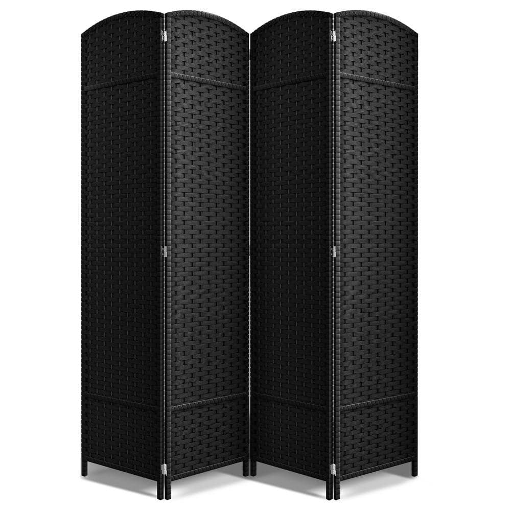 4-Panel Room Divider 6 ft. Tall, Extra Wide Double Hinged Privacy Screen Pa