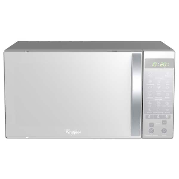 Whirlpool 21 in. 1.1 cu. ft. Countertop Microwave in Silver with 1-Touch Cooking Option