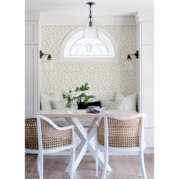 Sofiane Yellow Botanical Trail Matte Pre-pasted Paper Wallpaper