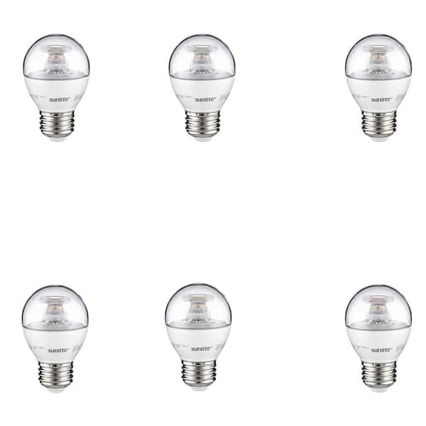 Sunlite 40-Watt Equivalent Clear G16 Dimmable LED Light Bulb, Warm White (6-Pack)