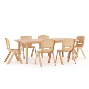 Natural Kids' Table and Chair Set