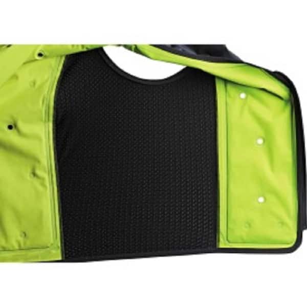 Chill-Its 6685 Unisex Large Lime Dry Evaporative Cooling Vest with Zipper Closure