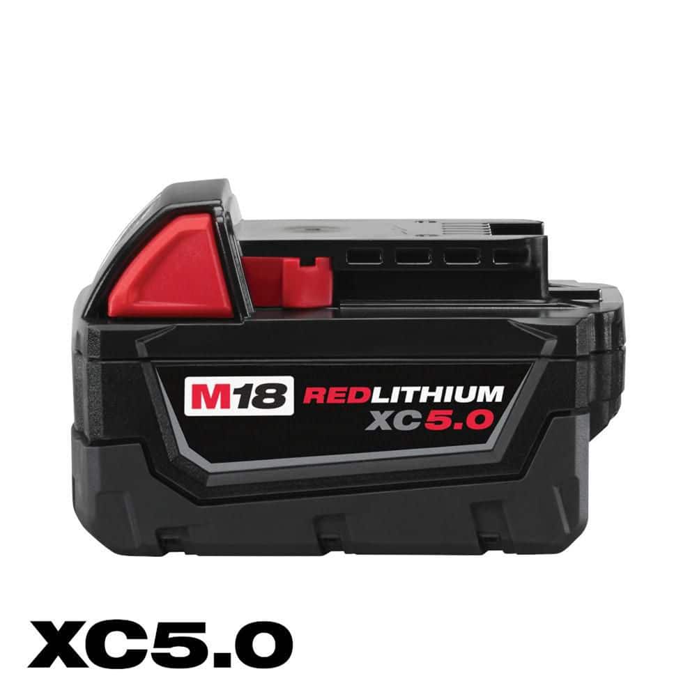 Milwaukee M18 18-Volt 5.0 Ah Lithium-Ion XC Extended Capacity Battery Pack 48-11-1850 - The Home Depot