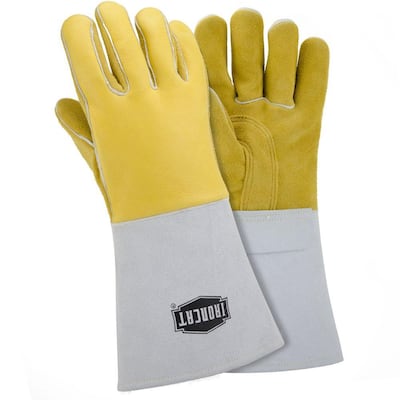 Large Top Grain Elk Welding Gloves with Heat Resistant Lining and Kevlar Stitching