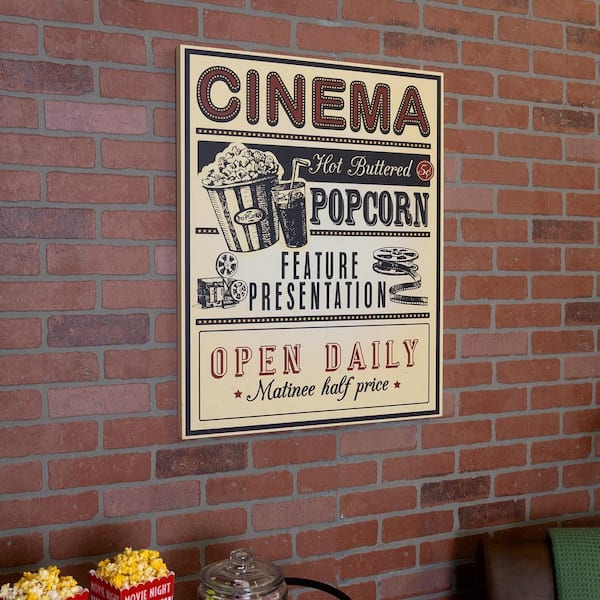 Buy 10 Pieces Wooden Movie Theater Decor Hanging Vintage Theater Room Decor  Classic Home Theater Decor Rustic Movie Room Accessories Wood Movie Living  Room Decor for Cinema Theme Wall Art Signs Plaque