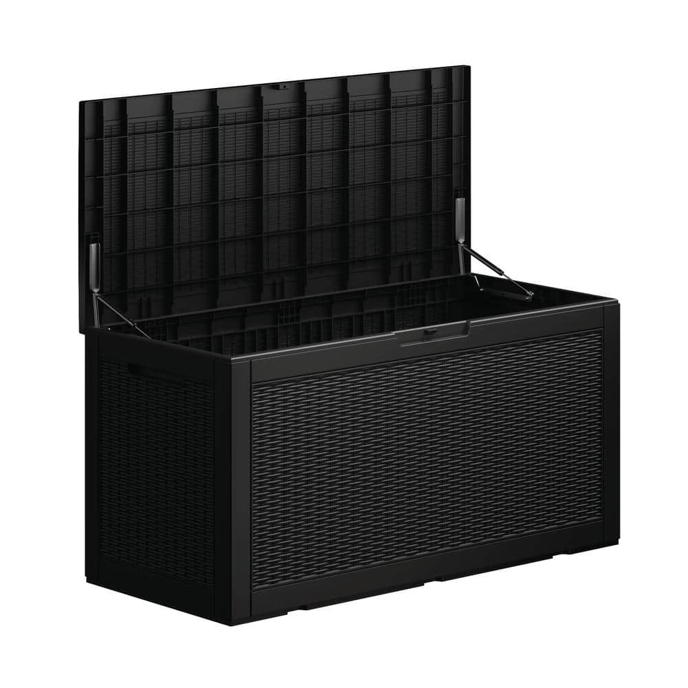 100 Gal. Black Wicker Resin Outdoor Deck Box price history on PriceWatchPro
