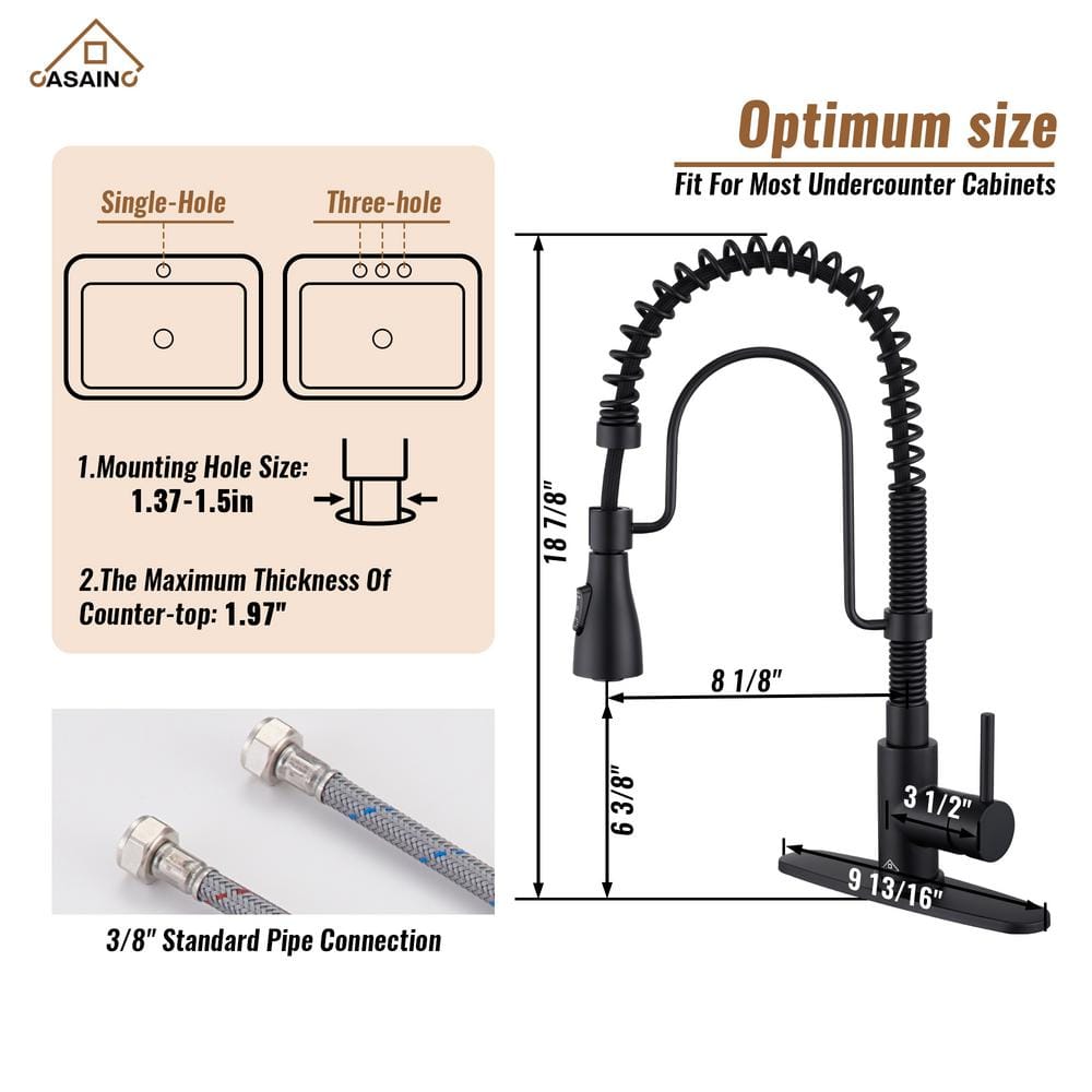 30" Matte Black Stainless Steel Undermount Kitchen Sink with Faucet