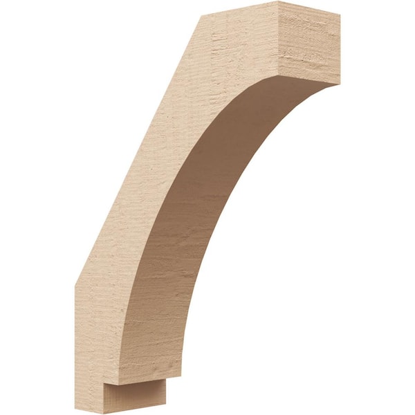 Ekena Millwork 5 in. x 22 in. x 16 in. Imperial Rough Cedar Woodgrain Timberthane Polyurethane Knee Brace, Primed
