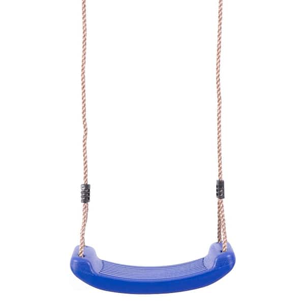 PLAYBERG Blue Plastic Playground Board Swing with Rope