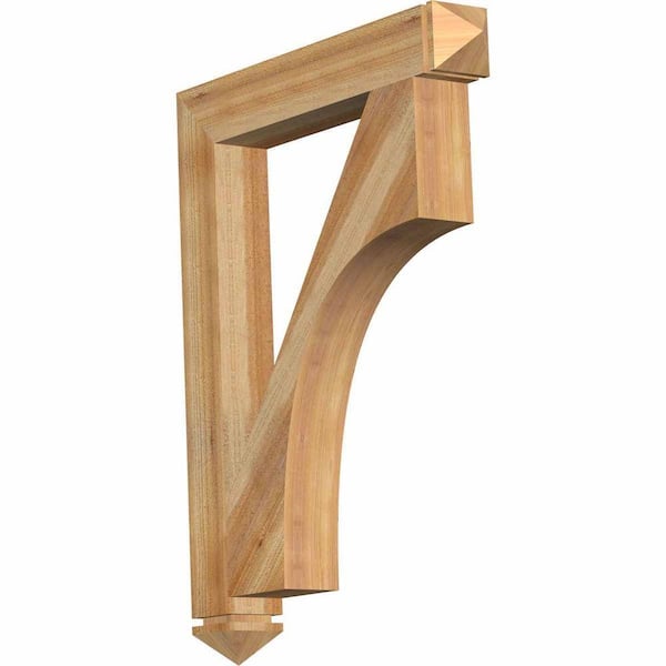 Ekena Millwork 4 in. x 36 in. x 28 in. Western Red Cedar Westlake Arts and Crafts Rough Sawn