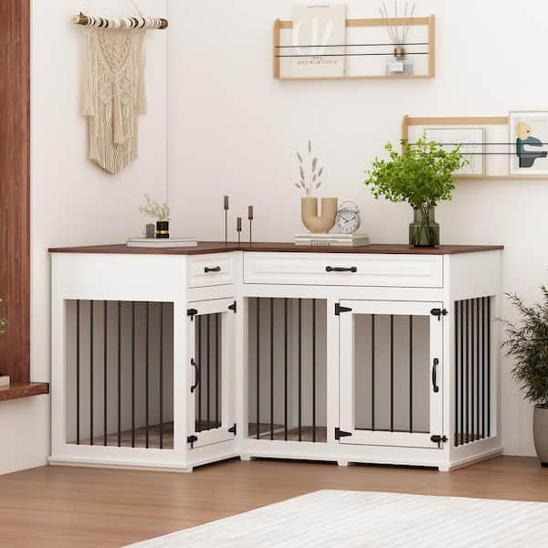 Indoor wooden shop dog kennel