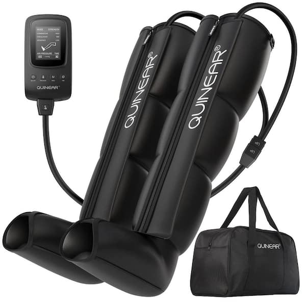 Sequential Compression System 8-Speed Leg and Foot Recovery Boots with 3 Modes in Black