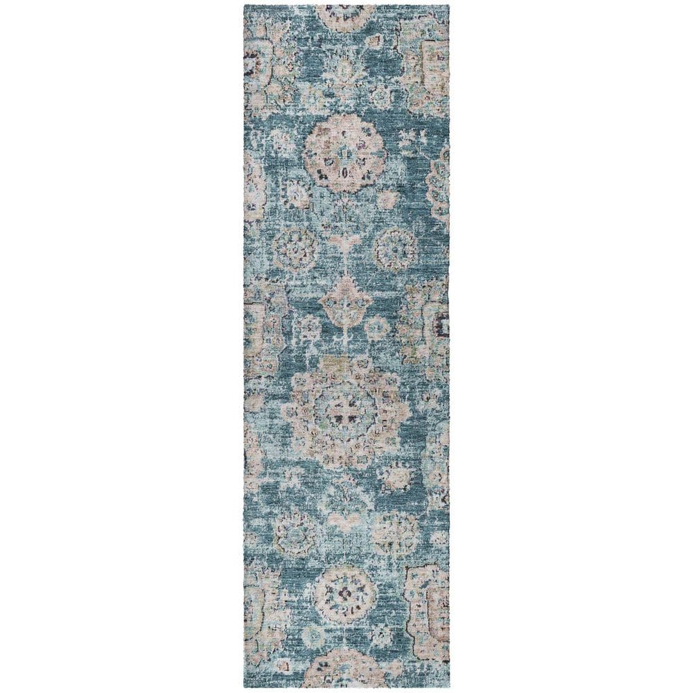 Dream Shag Premium Machine Washable Abstract ADS634 Teal 2 ft. x 7 ft. Runner Rug price history on PriceWatchPro