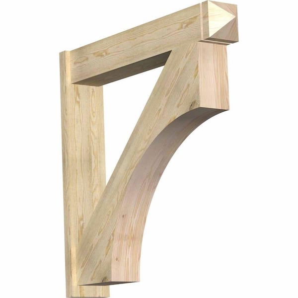 Ekena Millwork 8 in. x 44 in. x 44 in. Douglas Fir Westlake Arts and Crafts Rough Sawn Outlooker