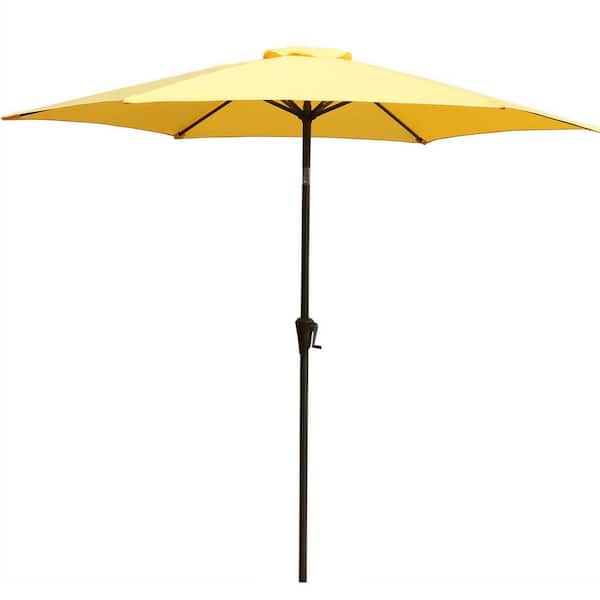 ToolCat 9 ft. Aluminum Outdoor Patio Umbrella With Carry Bag in Yellow