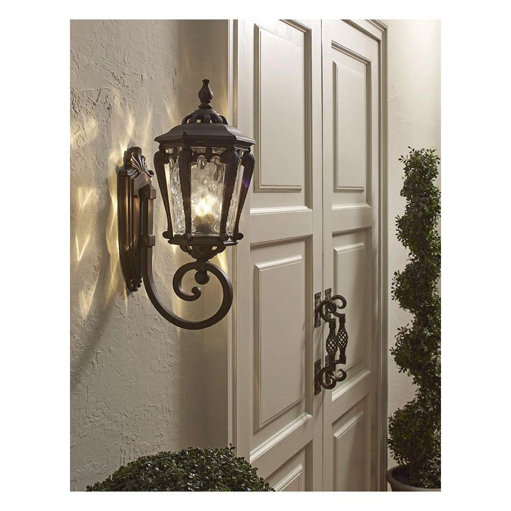 Stratford Bronze Cast Aluminum Outdoor Wall Lantern