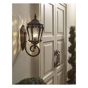 Stratford Collection 1-Light Architectural Bronze Outdoor Wall Lantern Sconce