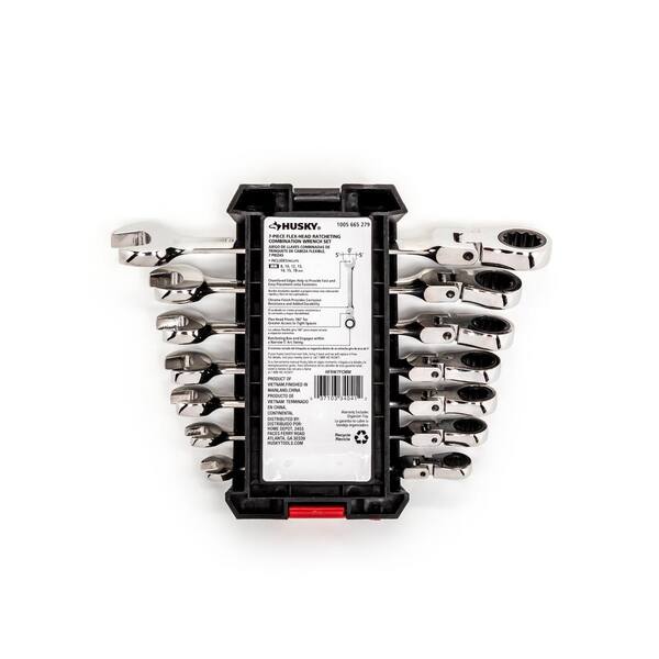 Husky Flex Ratcheting MM Combination Wrench Set (7-Piece