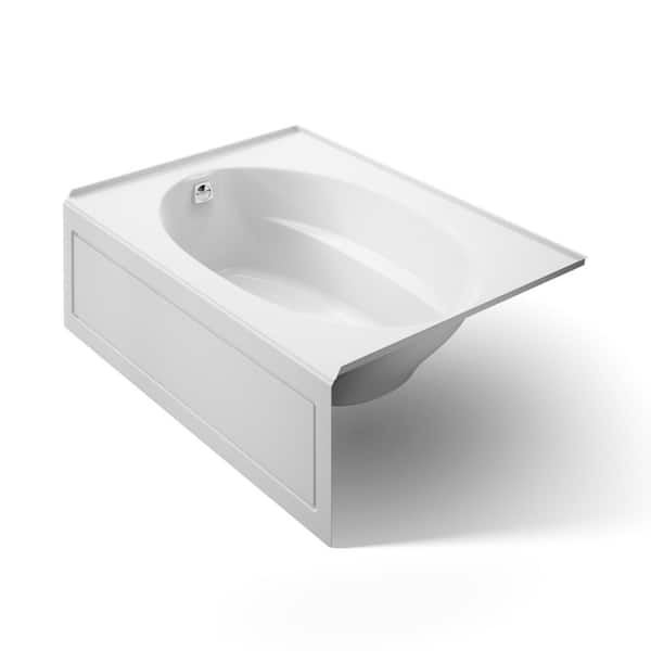 Windward 60 in. x 42 in. Soaking Bathtub with Left-Hand Drain in White